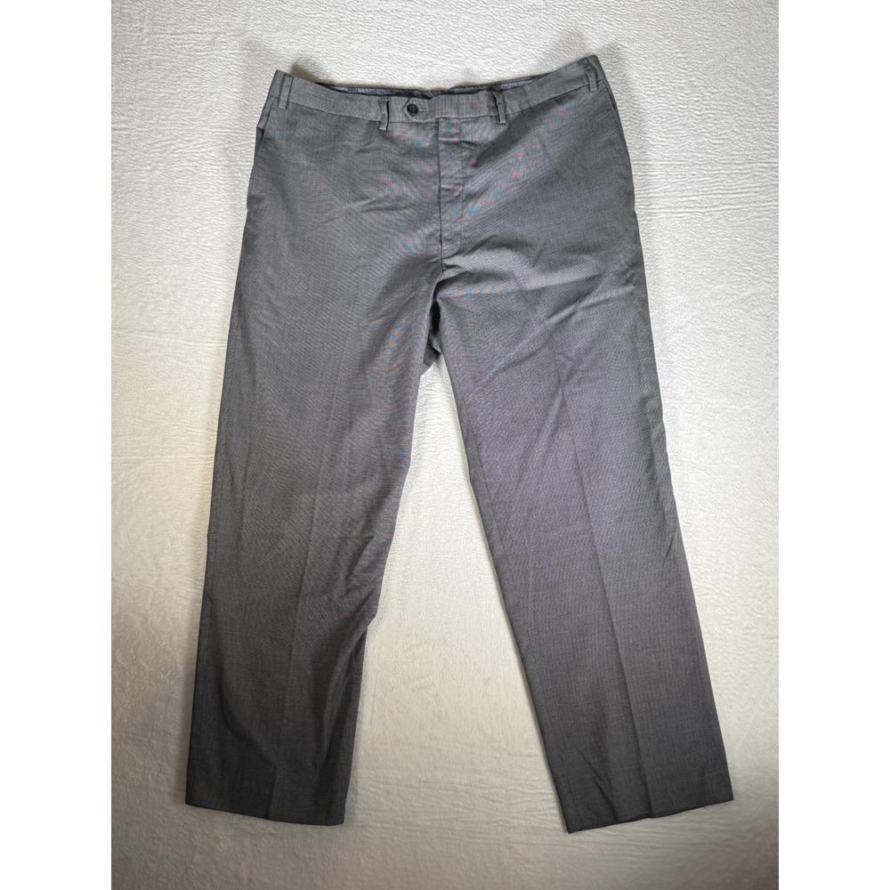 CHAPS Mens Gray Textured Dress Pants Size 36x29 Flat Front‎ Classic Fit Buisness